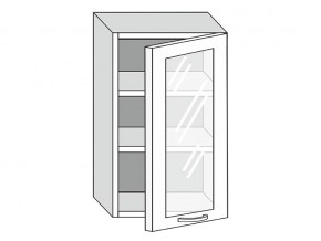 19.50.3 Шкаф настенный (h=913) на 500мм с 1-ой стекл. дверцей в Губкинском - gubkinskij.magazin-mebel74.ru | фото