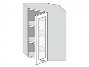 19.60.3у Шкаф настенный (h=913) угловой на 600мм со стекл. дверцей в Губкинском - gubkinskij.magazin-mebel74.ru | фото
