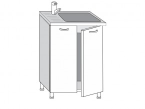 2.60.2мн Шкаф-стол на 600мм под накладную мойку с 2-мя дверцами в Губкинском - gubkinskij.magazin-mebel74.ru | фото