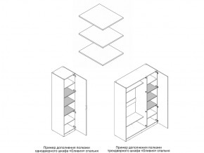 Комплект полок шкафа 1 дверного или 3 дверного в Губкинском - gubkinskij.magazin-mebel74.ru | фото