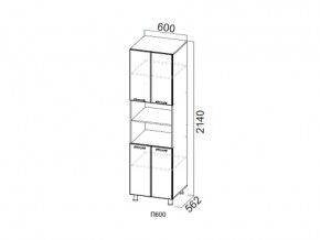 П600/2140 Пенал 600/2140 в Губкинском - gubkinskij.magazin-mebel74.ru | фото