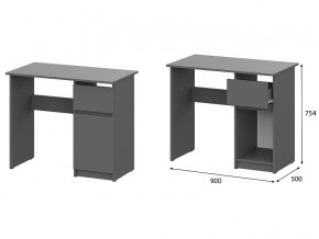 Стол письменный 900 Денвер Графит серый в Губкинском - gubkinskij.magazin-mebel74.ru | фото